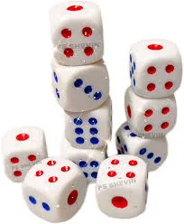 Ludo Dice 14MM (White)