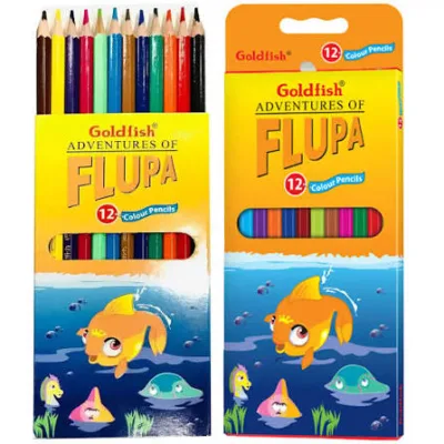Gold Fish Flupa 12 Colour Pencil Large