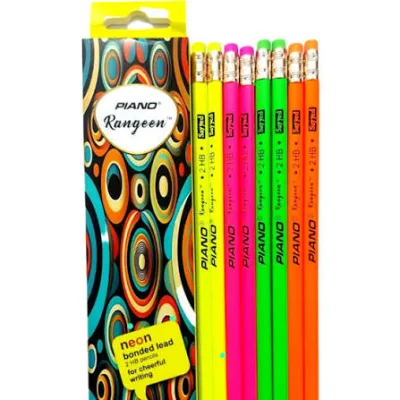 Pack of 12 Pcs Piano Rangeen Lead Pencils
