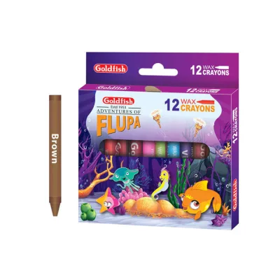 Goldfish Wax Crayon Colors - Small 12Pcs.