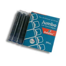 Bahadur Jumbo Fountain Pen Ink Cartridge (Pack of 5 Pcs)